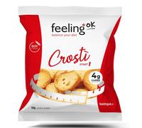 Feeling Ok Crostì - Crostini proteici all'olio d'oliva per la dieta chetogenica, busta da 50 g