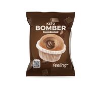 Feeling Ok Keto Bomber Muffin ripieni alla crema di cioccolato Snack proteico per la dieta chetogenica, 50 g