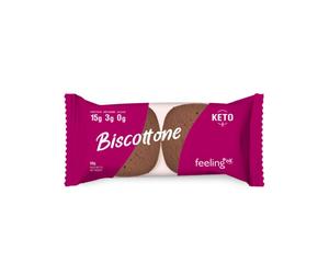 Feeling Ok +Protein Biscottone Cacao - Biscotto proteico al cacao per la colazione, 50 g