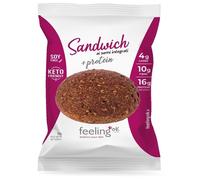 Feeling Ok Sandwich ai semi integrali - Panino proteico per la dieta chetogenica, 50 g