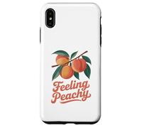Feeling Peachy Funny Fruit Summer Retro Vibes Tee Custodia per iPhone XS Max