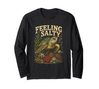 Feeling Salty Sea Turtle Marine Life And Ocean Lovers Maglia a Manica