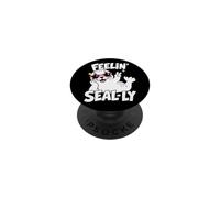 Feeling Seally Cute Harp Seal Pump Punk Dad Barzelletta PopSockets PopGrip Adesivo