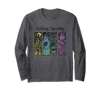 Feeling Spooky Ghost Cat Witch Pumpkin Maglia a Manica