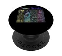 Feeling Spooky Ghost Cat Witch Pumpkin PopSockets PopGrip Adesivo