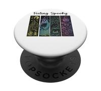 Feeling Spooky Ghost Cat Witch Pumpkin PopSockets PopGrip Adesivo