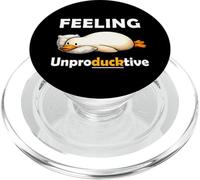Feeling Unproductive Funny Lazy Duck Meme Morning Coworker PopSockets PopGrip per MagSafe
