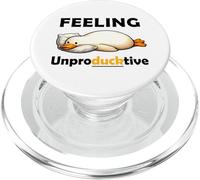 Feeling Unproductive Funny Lazy Duck Meme Morning Coworker PopSockets PopGrip per MagSafe