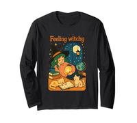 Feeling Witchy Magico Accogliente Notte Vibes Maglia a Manica