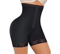 FeelinGirl Mutande Modellante Donna Intimo Dimagrante Push Up Shapewear Mutandine Elastica a Vita Altacon Ganci Pantaloncini Snellenti Invisible Nero-S