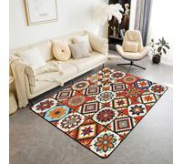 feelingyou Native Boho - Tappeto da soggiorno 150 x 200 cm, motivo geometrico, patchwork, tribù azteco, camera da letto, per ragazzi e ragazze, motivo floreale astratto, decorazione per la casa