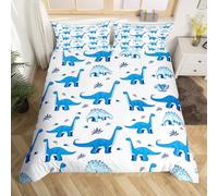 feelingyou Set di biancheria da letto per culla, con dinosauri in stile cartone animato, con antichi animali selvatici, per bambini, ragazze, ragazzi, decorazione per la stanza, copripiumino naturale