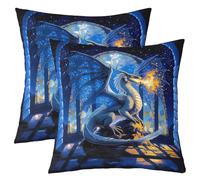 feelingyou Set di federe per cuscino da 2,50 x 50 cm, con motivo a cielo stellato, stile retrò 3D, per divano