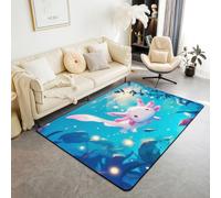 feelingyou Tappeto da soggiorno per bambini, con motivo Axolotl, 150 x 200 cm, per camera da letto, per ragazzi e ragazze, alghe nautiche, mistero Galaxy, decorazione per la casa