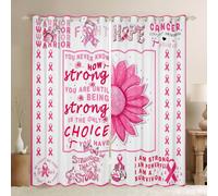 feelingyou Tende per finestre con citazioni per donne sopravvissute al cancro al seno, regalo ispiratore, per soggiorno e camera da letto, tende per camera da letto, set da 2 pannelli, 116 x 183 cm