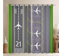 feelingyou Tende per finestre per aeroplani bloccano il 30% -50% di luce, trattamenti per finestre della cucina della pista dell'aeroporto 167 x 182 cm di lunghezza, tende decorative per la stanza