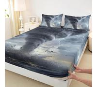 feelingyou Tornado 3D Tornado - Set di biancheria da letto per bambini con motivo a calamità naturali