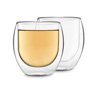 Feelino Jumbo - Bicchieri | A doppia parete | Vetro borosilicato di alta qualità | 2 x 410 ml | Pezzi unici