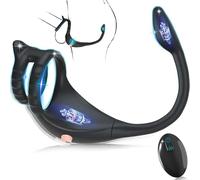 Feelip 3In1 Plug Analesex Vibrante Cock Ring Vibratore-Sex Toys Per Gli Uomini Anale Dildo Con 9 Modalita Vibranti Prostata Massager Cock Rings,Sex Toy Anal Butt Plug Vibratori Man tte S xy Ad lti