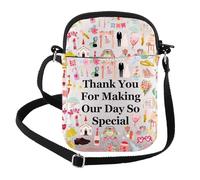 FEELMEM Borsa a tracolla con scritta "Thank You For Making Our Day So Special", ideale come regalo per matrimoni, Beige, size