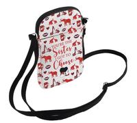 FEELMEM Borsa a tracolla con scritta "You're the Sister I Got to Choose Inspired Sorority", regalo per donne, regalo di laurea greca, Beige, size