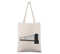 FEELMEM Borsa a tracolla ispirata al film con il ponte di Brooklyn I Love You, borsa per la spesa, Beige, 1