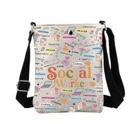 FEELMEM Borsa a tracolla per assistente sociale regalo di laurea per volontariato regalo di ringraziamento per assistente sociale Merchandise, Beige, size