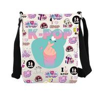 FEELMEM Corea Pop Crossbody Bag Soda Regali Pop Music Lovers Merch Soda Dramma coreano Borsa a tracolla Drink Amante Regali, Beige