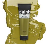 FeelMyPaint Colore Acrilico Verde Oliva - 120 ml di vernice artistica ad alta pigmentazione per tela, carta, tessuto, legno, vetro, ceramica, metallo, pietra