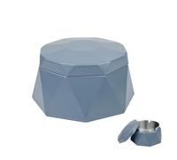 Feelorna Posacenere con coperchio, antivento, per esterni, con secchio interno in acciaio inox, per casa, ufficio, patio bar (blu)