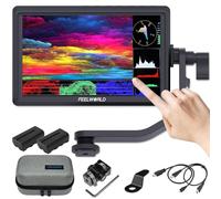 FEELWORLD F7 Plus +2 Batteri Carry Case 7 pollici 4K Touch Screen HDMI Camera Field Monitor 1200Nit High Bright Touch Screen 3D Lut 1920x1200 4K 60Hz HDMI Ingresso e Uscita