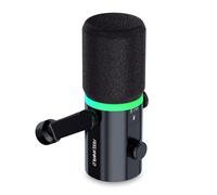 FEELWORLD Microfono dinamico XRL/USB Microfono da gioco RGB dinamico per la registrazione di trasmissioni vocali Podcast PM1-XS