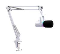 FEELWORLD Moving Coil Microfono Bianco con Stand Boom
