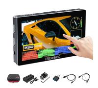 FEELWORLD P6X 5.5 "alluminio DSLR Field HDR Monitor Bundle con custodia portatile e batteria, 1000nits 4K 60Hz HDMI Touch Screen, 3D LUT Waveform Peaking Focus Zebra