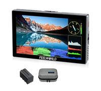 FEELWORLD P6X Monitor DSLR da 5,5 pollici 1000nit in alluminio con batteria F750 e borsa Touchscreen Alta luminosità Forma d'onda portatile HDR 4K Ingresso e uscita HDMI 3D LUT Out Peso 249g