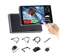 FEELWORLD P6XL Monitor da Campo 6 pollici con batteria integrata,touchscreen in alluminio da 1200 nit, elevata luminosità, forma d'onda HDR, ingresso HDMI 4K e uscita 3D LUT. Leggero