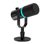 FEELWORLD PM1 - Microfono dinamico XLR USB per podcasting, gaming, live streaming, con cavo XLR e base in metallo