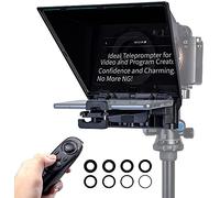 Feelworld TP2 Portable Teleprompter Kit per Smartphone iPad Tablet Fotocamere DSLRCompatibile con iOS/Android per la Registrazione Video Intervista in Streaming Live