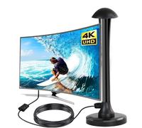 Feelyhee Antenna TV digitale per interni ed esterni con amplificatore di segnale, antenna portatile ad alto guadagno Freeview per Smart TV, supporta canali TV locali 4K 1080P