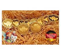 FEEN GOLD Set di 10 monete per fata dei denti per bambini, robuste, realizzate in Germania, alternativa di alta qualità alla scatola dei denti, simbolo dei rituali della fatina dei denti in famiglia