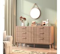 FEEOHOME Mobile portaoggetti in legno, mobile profondità 30 cm, armadio con cassetti con dispositivo antiribaltamento, cassettiera con 6 cassetti, cassettiera per bambini, cassettiera per camera da