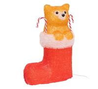 Feeric Lights and Christmas - Forma acrilica esterna gatto solare 30 LED fissi e lampeggianti h.30 cm