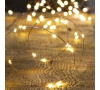 Feeric Lights And Christmas - Ghirlanda Luminosa Esterna Solare 300 LED, Bianco Caldo, 30 m, Rame