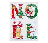 FEERIC LIGHTS & CHRISTMAS - Adesivo con Lettere Natalizie elettrostatico 29,5 x 40 cm