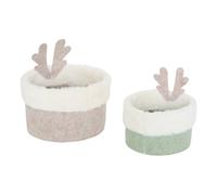 FEERIC LIGHTS & CHRISTMAS - Cesto di Pelliccia di Renna x2