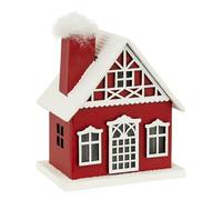 FEERIC LIGHTS & CHRISTMAS - Decorazione casa rossa 1 LED a Batterie - Modello A