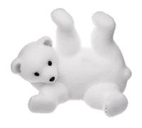 FEERIC LIGHTS & CHRISTMAS - Decorazione Natalizia, Orso Bianco su Un Rotolo, H 21 cm