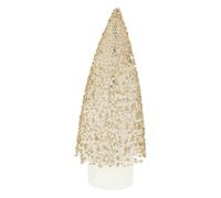 FEERIC LIGHTS & CHRISTMAS - Decorazione per Albero di Natale Bianco e Oro h20cm 8 LED Bianchi Caldi alimentati a Batteria