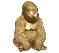 FEERIC LIGHTS & CHRISTMAS - Decorazione Soggetto Gorilla Dorato in Resina Altezza 22 cm