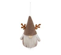FEERIC LIGHTS & CHRISTMAS - Gnomo renna in tessuto h.14cm marrone
